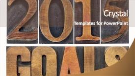  Presentation with goals - PPT theme with 2015 goals - new year resolution background and a tawny brown colored foreground