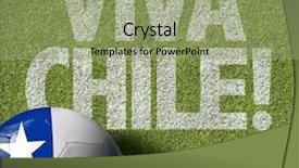  Presentation with chile - Audience pleasing presentation design consisting of 2015 goals - soccer field and chilean ball backdrop and a mint green colored foreground