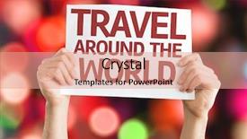  Presentation with world travel - Audience pleasing slides consisting of 2015 goals - travel around the world card backdrop and a coral colored foreground