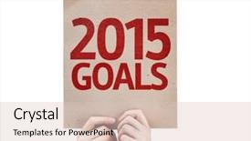  Presentation with goals - Presentation theme with 2015 goals card isolated background and a lemonade colored foreground