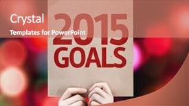  Presentation with goals - Presentation theme enhanced with 2015 goals card with colorful background and a coral colored foreground