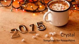  Presentation with 2019 chinese new year - Presentation theme consisting of 2015 happy new year greeting background and a red colored foreground