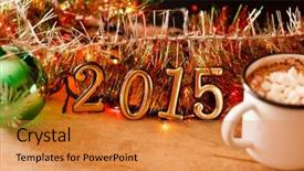  Presentation with 2019 chinese new year - Amazing presentation having 2015 happy new year greeting backdrop and a gold colored foreground