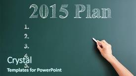  Presentation with blackboard - Presentation theme featuring 2015 plan written on blackboard background and a  colored foreground