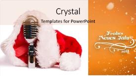  Presentation with falling snow - Colorful slides enhanced with 2015 proformance - snow falling against orange vignette backdrop and a coral colored foreground