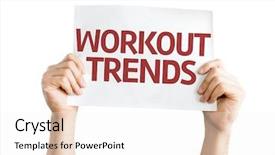  Presentation with white birch tree - PPT theme featuring 2015 proformance - workout trends card isolated background and a white colored foreground