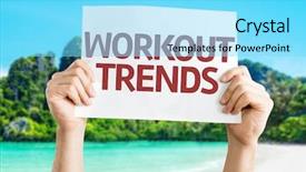  Presentation with workout - Amazing PPT theme having 2015 proformance - workout trends card backdrop and a arctic colored foreground