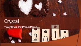  Presentation with christmas chocolate - Audience pleasing presentation theme consisting of christmas new year 2016 - chocolate cake for valentine's day backdrop and a tawny brown colored foreground