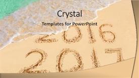  Presentation with numbers - PPT layouts having calendar 2016 - numbers 2017 on beach background and a lemonade colored foreground