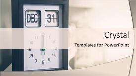  Presentation with december - Slide deck with end year 2016 - thirtyfirst december and twelve o'clock background and a cream colored foreground