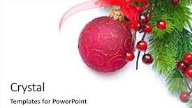  Presentation with design christmas holiday - PPT theme featuring 2016 2017 - christmas christmas and new year background and a white colored foreground