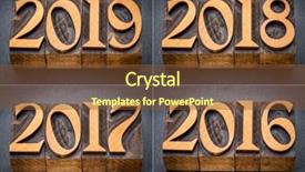  Presentation with wood gray - PPT layouts with 2016 2017 2018 and 2019 background and a tawny brown colored foreground