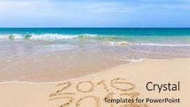  Presentation with sand - Presentation theme having 2016 and 2017 background and a lemonade colored foreground