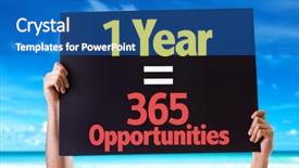  Presentation with free - Amazing presentation design having 2016 free - 1 year 365 opportunities card backdrop and a teal colored foreground