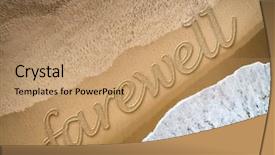  Presentation with farewell - Beautiful slides featuring 2016 free - farewell written on the beach backdrop and a coral colored foreground