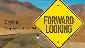  Presentation with forward - Audience pleasing PPT theme consisting of 2016 free - forward looking sign on desert backdrop and a  colored foreground