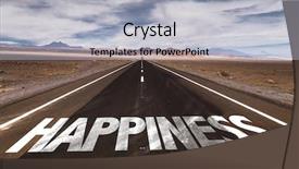  Presentation with happiness - Presentation theme featuring 2016 free - happiness written on desert road background and a light gray colored foreground