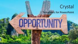  Presentation with opportunity - Beautiful slide deck featuring 2016 free - opportunity arrow with beach background backdrop and a light blue colored foreground