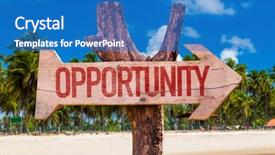  Presentation with opportunity - PPT theme with 2016 free - opportunity arrow with beach background background and a teal colored foreground