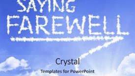  Presentation with farewell - PPT layouts with 2016 free - saying farewell cloud word background and a light blue colored foreground