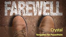  Presentation with farewell - Colorful presentation design enhanced with 2016 free - top view of boot backdrop and a tawny brown colored foreground