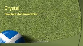  Presentation with soccer field - Presentation theme with goals 2016 - scotland ball in a soccer background and a tawny brown colored foreground