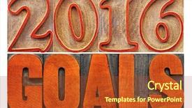  Presentation with red banner - Audience pleasing theme consisting of 2016 goals banner - new year backdrop and a red colored foreground