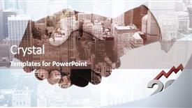  Presentation with graphic - Beautiful PPT theme featuring 2016 graphic against composite image backdrop and a violet colored foreground