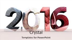  Presentation with shaking hands - Colorful PPT theme enhanced with 2016 graphic against composite image backdrop and a  colored foreground