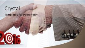  Presentation with graphic - Slide set consisting of 2016 graphic against composite image background and a coral colored foreground