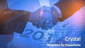  Presentation with shares - Amazing theme having 2016 graphic against stocks and shares backdrop and a cobalt blue colored foreground