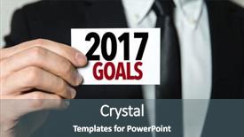  Presentation with goals - Colorful presentation theme enhanced with 2016 growth - 2017 goals backdrop and a ocean colored foreground