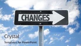  Presentation with direction - Cool new slide deck with 2016 growth - changes direction sign with sky backdrop and a light blue colored foreground