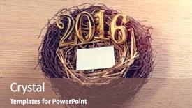  Presentation with new born - Presentation theme with 2016 growth - new born 2015 with paper background and a coral colored foreground