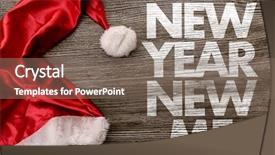  Presentation with new year streamer - PPT theme enhanced with 2016 growth - new year new me background and a violet colored foreground