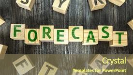  Presentation with forecast - Slides having 2016 growth - wooden blocks with the text background and a violet colored foreground