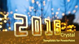  Presentation with happy new year - Amazing slide set having 2016 happy new year illuminated backdrop and a  colored foreground