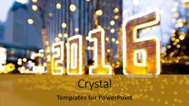  Presentation with light led - Cool new slide set with 2016 happy new year illuminated backdrop and a  colored foreground