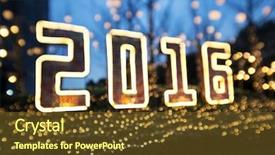  Presentation with light led - Amazing presentation theme having 2016 happy new year illuminated backdrop and a  colored foreground