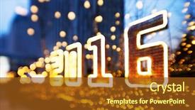  Presentation with light led - Colorful presentation enhanced with 2016 happy new year illuminated backdrop and a  colored foreground