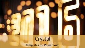  Presentation with light led - Amazing PPT theme having 2016 happy new year illuminated backdrop and a  colored foreground