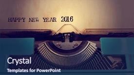  Presentation with closeup of a paper boat - Audience pleasing presentation design consisting of 2016 in an old blue backdrop and a  colored foreground