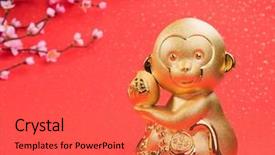  Presentation with monkey - Amazing presentation having 2016 is year backdrop and a red colored foreground