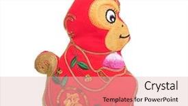  Presentation with chinese calligraphy - Presentation design with 2016 is year background and a lemonade colored foreground