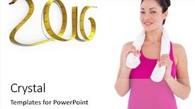  Presentation with smiling kids at summer camp - PPT theme featuring 2016 new year - fit woman smiling at camera background and a white colored foreground