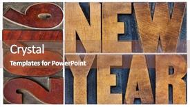  Presentation with color blocks - PPT layouts enhanced with 2016 new year - greeting card background and a red colored foreground