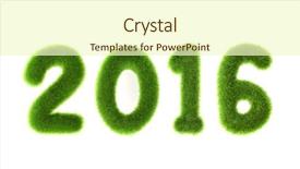  Presentation with 2019 chinese new year - Presentation theme featuring fotball - 2016 new year grassed concept background and a yellow colored foreground