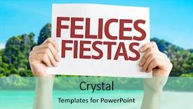  Presentation with happy birthday card brother - Presentation theme having 2016 new year singing - happy holidays in spanish card background and a mint green colored foreground