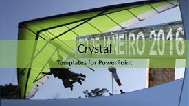  Presentation with rio 2016 - Amazing slide deck having 2016 olympic games rio de backdrop and a yellow colored foreground