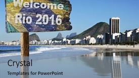  Presentation with rio 2016 - Colorful presentation enhanced with 2016 olympic games rio de backdrop and a  colored foreground